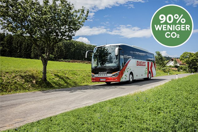 Blaguss Bus 50-Sitzer auf Landstraße